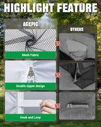 10x10ft Mesh Sidewalls Kit for Canopy (White, 4PCS Sidewalls Only) in 10x10ft in White, alternate view 4