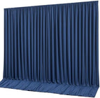 10x10ft Navy Blue Backdrop Curtain Panels for Parties - Wrinkle Free Polyester Photo Curtain Backdrop Wedding