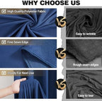 10x10ft Navy Blue Backdrop Curtain Panels for Parties - Wrinkle Free Polyester Photo Curtain Backdrop Wedding, alternate view