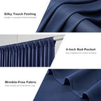 10x10ft Navy Blue Backdrop Curtains for Parties, 2 Panels 5x10ft Wrinkle-Free Polyester Background Curtains for, alternate