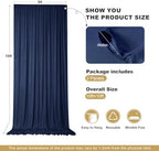 10x10ft Navy Blue Backdrop Curtains for Parties, 2 Panels 5x10ft Wrinkle-Free Polyester Background Curtains for, alternate