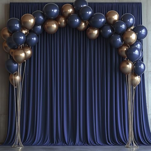 10x10FT Navy Blue Backdrop Curtains for Wedding Parties, Wrinkle Free Photo Backdrop Curtains for Wedding, alternate view 4