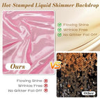 10x10FT Pink Backdrop Curtain for Parties Sequin Backdrop Curtain in 5ft x 10ft(2 panels) in Pink, alternate view 4