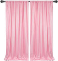 10x10ft Pink Polyester Backdrop Curtain 2 Panels Party Wedding in 5x10FT 2pcs in Pink