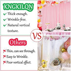 10x10ft Pink Polyester Backdrop Curtain 2 Panels Party Wedding in 5x10FT 2pcs in Pink, alternate view 2