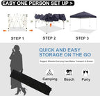 10x10ft Pop Up Canopy, Popup Outdoor Canopy Tent with Wheeled Carrying Bag, Portable Gazebo Shelter for Patio, alternate view