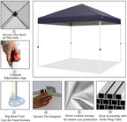 10x10ft Pop Up Canopy, Popup Outdoor Canopy Tent with Wheeled Carrying Bag, Portable Gazebo Shelter for Patio, alternate view