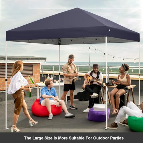 10x10ft Pop Up Canopy, Popup Outdoor Canopy Tent with Wheeled Carrying Bag, Portable Gazebo Shelter for Patio, alternate view