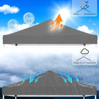 10x10ft Pop Up Canopy Tent, Heavy Duty Waterproof Folding Tent for Camping Parties Events Parties, Outdoor, alternate view 6