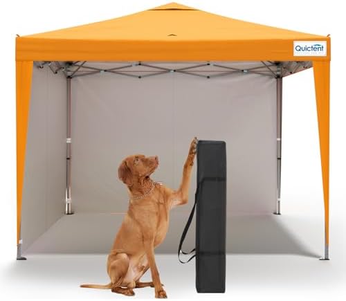 10x10FT Pop Up Canopy Tent with 2 Sidewall in 10x10FT