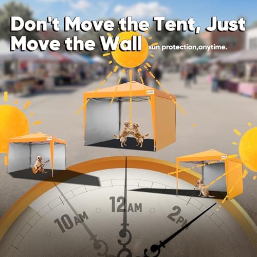 10x10FT Pop Up Canopy Tent with 2 Sidewall in 10x10FT, alternate view 2