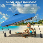 10x10ft Pop-Up Canopy Tent with 4 Side Walls - Easy Setup, Outdoor Portable Gazebo with 4 Ropes, 8 Stakes, 4, alternate view