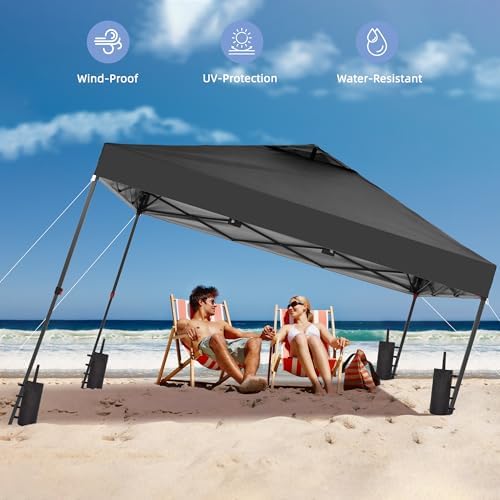 10x10FT Pop-Up Canopy Tent - with 4-Side Walls & Vented Top, Portable Outdoor Event Tent for Garden, Poolside, alternate view
