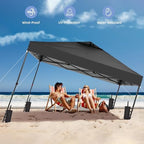 10x10FT Pop-Up Canopy Tent - with 4-Side Walls & Vented Top, Portable Outdoor Event Tent for Garden, Poolside, alternate view