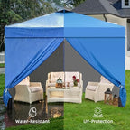 10x10FT Pop-Up Canopy Tent - with 4-Side Walls & Vented Top, Portable Outdoor Event Tent for Garden, Poolside, alternate view