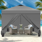 10x10FT Pop-Up Canopy Tent - with 4-Side Walls & Vented Top, Portable Outdoor Event Tent for Garden, Poolside, alternate view