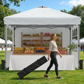 10x10ft Pop Up Canopy Tent with Sidewalls for Events, Parties in 10x10ft