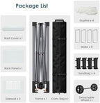 10x10ft Pop Up Canopy Tent with Sidewalls for Events, Parties in 10x10ft, alternate view 6
