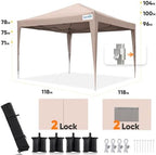 10x10FT Pop up Canopy with Sidewalls in 10x10FT, alternate view 2
