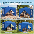 10X10FT Pop Up Gazebo Canopy, Heavy Duty Outdoor Party Tent with 4 Removable Sidewalls & Carrying Bag, Portable, alternate