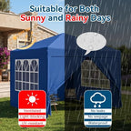 10X10FT Pop Up Gazebo Canopy, Heavy Duty Outdoor Party Tent with 4 Removable Sidewalls & Carrying Bag, Portable, alternate