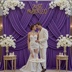 10x10ft Purple Backdrop Curtains for Parties, 2 Panels 5x10ft Wrinkle-Free Polyester Background Curtains for, alternate view