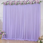 10x10ft Purple Tulle Backdrop Curtain for Parites, Sheer Photo Backdrop Curtains for Wedding Baby Shower