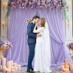 10x10ft Purple Tulle Backdrop Curtain for Parites, Sheer Photo Backdrop Curtains for Wedding Baby Shower, alternate view 6