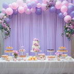 10x10ft Purple Tulle Backdrop Curtain for Parites, Sheer Photo Backdrop Curtains for Wedding Baby Shower, alternate view 7