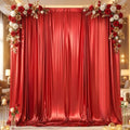 10x10FT Red Backdrop Curtain for Parties Sequin Backdrop Curtain in 5ft x 10ft(2 panels) in Red