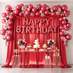 10x10FT Red Backdrop Curtain for Parties Sequin Backdrop Curtain in 5ft x 10ft(2 panels) in Red, alternate view 7