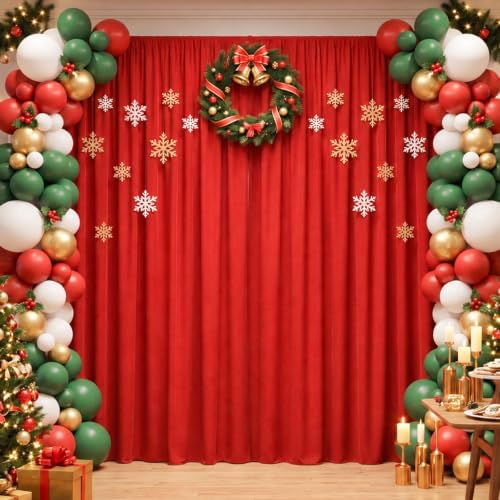 10x10FT Red Backdrop Curtains for Wedding Parties, Ultra Drapey & Silky Drapes for Backdrop Skin-Friendly & Soft, alternate