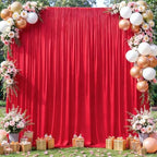 10x10ft Red Backdrop Curtains for Wedding Parties Wrinkle Free Photo Backdrop Drapes for Photography Birthday