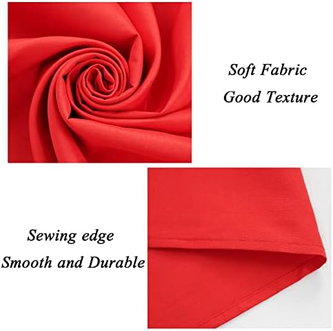 10x10ft Red Polyester Backdrop Curtain 2 Panels Party Wedding in 5x10FT 2pcs in Red, alternate view 3