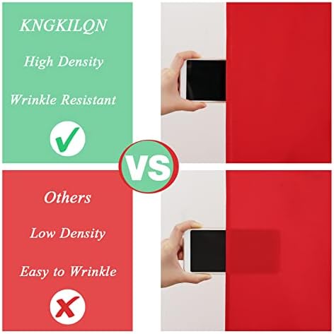 10x10ft Red Polyester Backdrop Curtain 2 Panels Party Wedding in 5x10FT 2pcs in Red, alternate view 5