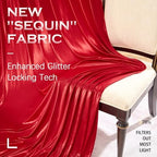 10x10FT Red Sequin Backdrop Curtains Wrinkle Free Drapes for Wedding Party in 10x10FT, alternate view 4