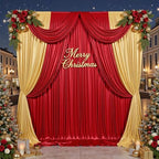 10x10FT Red Sequin Backdrop Curtains Wrinkle Free Drapes for Wedding Party in 10x10FT, alternate view 5