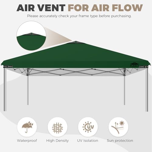 10x10ft Replacement Canopy Top with Air Vent, Waterproof & UV Protection Canopy Tent Top Cover for Straight Leg, alternate