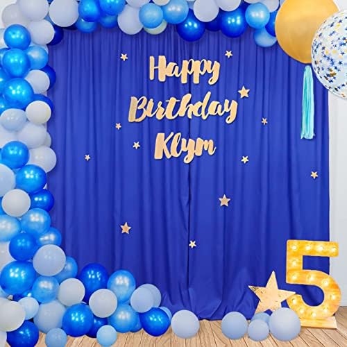 10x10ft Royal Blue Backdrop Curtain 2 Panels Party Wedding in 5x10FT 2pcs in Royal Blue