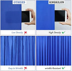10x10ft Royal Blue Backdrop Curtain 2 Panels Party Wedding in 5x10FT 2pcs in Royal Blue, alternate view 2