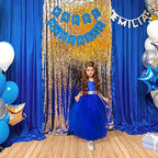 10x10ft Royal Blue Backdrop Curtain 2 Panels Party Wedding in 5x10FT 2pcs in Royal Blue, alternate view 5