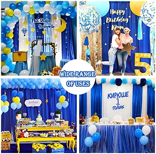 10x10ft Royal Blue Backdrop Curtain 2 Panels Party Wedding in 5x10FT 2pcs in Royal Blue, alternate view 6