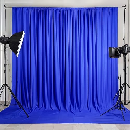 10x10ft Royal Blue Backdrop Curtains for Wedding Parties, Wrinkle Free Blue Curtains Photo Backdrop Drapes for, alternate