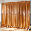 10x10ft Rust Orange Glitter Backdrop Curtain for Parties, Wrinkle Free Satin Photo Backdrop Drapes 2 Panels