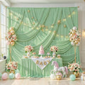 10x10FT Sage Green Backdrop Curtains for Parties, Wrinkle-Free Photo Backdrop Drapes, Background Fabric Drapes