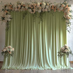 10x10FT Sage Green Backdrop Curtains for Wedding Parties, Wrinkle Free Photo Backdrop Curtains for Wedding, alternate view 6