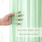 10x10ft Sage Green Chiffon Backdrop Curtain with Lights String for Wedding Sheer Tulle Curtain Photo Backdrops, alternate