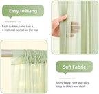 10x10ft Sage Green Tulle Backdrop Curtains with Lights String for Party, Wrinkle Free Sheer Curtain Wedding, alternate view 2