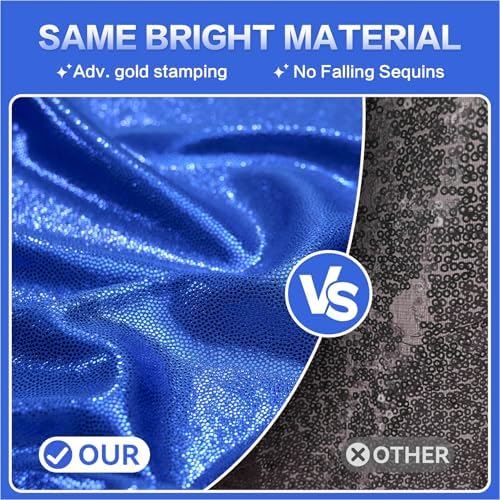 10x10FT Sapphire Blue Sequin Backdrop Curtain - 2 Panels of 5x10FT Wrinkle-Free Glitter Drapes for Photography, alternate