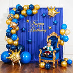 10x10FT Sapphire Blue Sequin Backdrop Curtain - 2 Panels of 5x10FT Wrinkle-Free Glitter Drapes for Photography, alternate